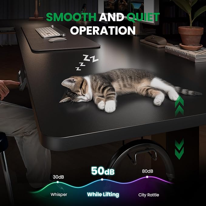 SIAGO L-Shaped Standing Desk - 75 x 63 Inch Adjustable Corner Standing Desk with Charging Station - L Shape Sit Stand Table with Memory Controller, Splice Board for Home Office