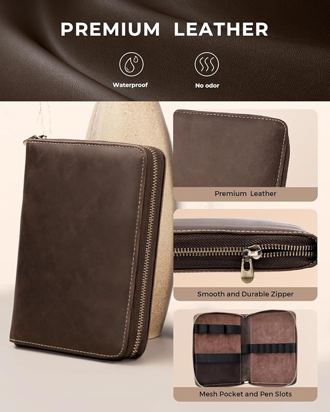 30PCS Art Mechanical Pencil Set with Leather Bag, Metal Artist Lead Pencil 0.5, 0.7, 0.9 mm, 3PCS 2mm Sketching Pencil (4H 2H HB 2B 4B 6B Color) with 464PCS Graphite Lead Refills for Drawing