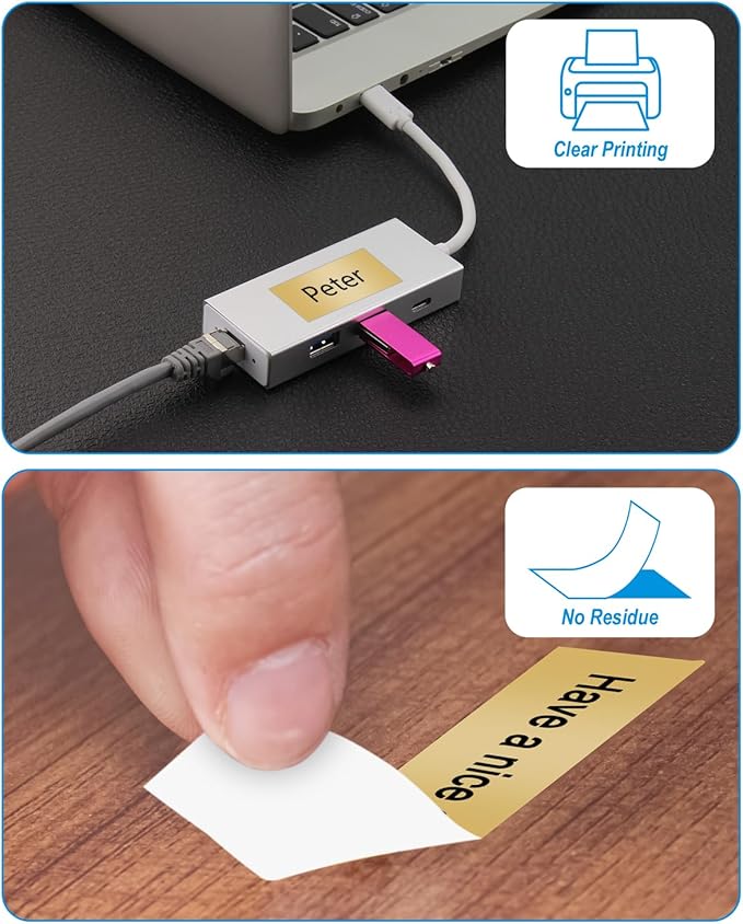 Weemay 3 Pack TZe851 24mm Black on Gold Laminated Label Tape Compatible with Brother Label Maker Tape TZe-851 TZe 851 TZ-851 TZ851 for PTouch PT-E500 PT-D600 PT-P750W PT-P900W Printer, 1 in x 26.2 ft