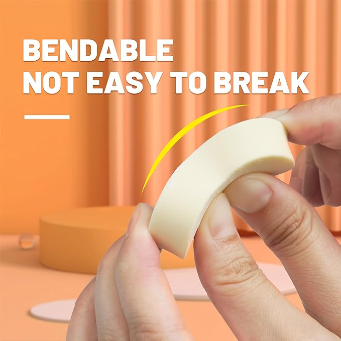 Yplus Eraser Line - Hipolymer Pencil Erasers for School Office, Cute White Rubber Eraser for Kids, Artist No Residues, 6 Pcs Stocking Stuffers for Kids Toddler