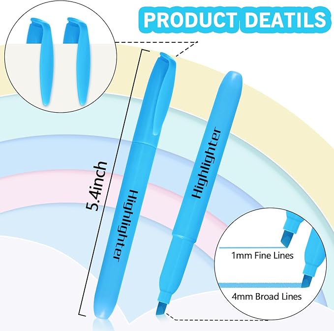 Duchong 150 Count Highlighters Bulk, Highlighters Assorted Colors, Chisel Tip Dry-Quickly Highlighter Markers, Office Classroom Must Have, Back to School Supplies for Adult Kids Teachers