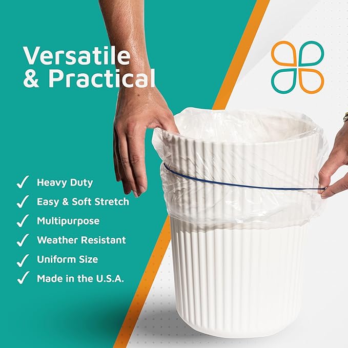 PlasticMill Rubber Bands Assorted Colors - Size 33 (3 1/2" x 1/8") - #33 Colored Rubber Bands Office Supplies - Strong, Elastic Bands for Crafts, Balloon Garland, Cash, File Folders (500-Pack)