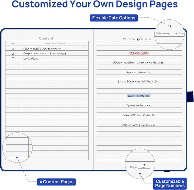4 Pack Lined Journal Notebooks for Work, Travel, College, A5 Size 100 GSM Thick Paper, Classic Ruled, Hardcover Notepad for Writing 160 Pages, 5.5 x 8.3 inch - 4 Deep Multicolors