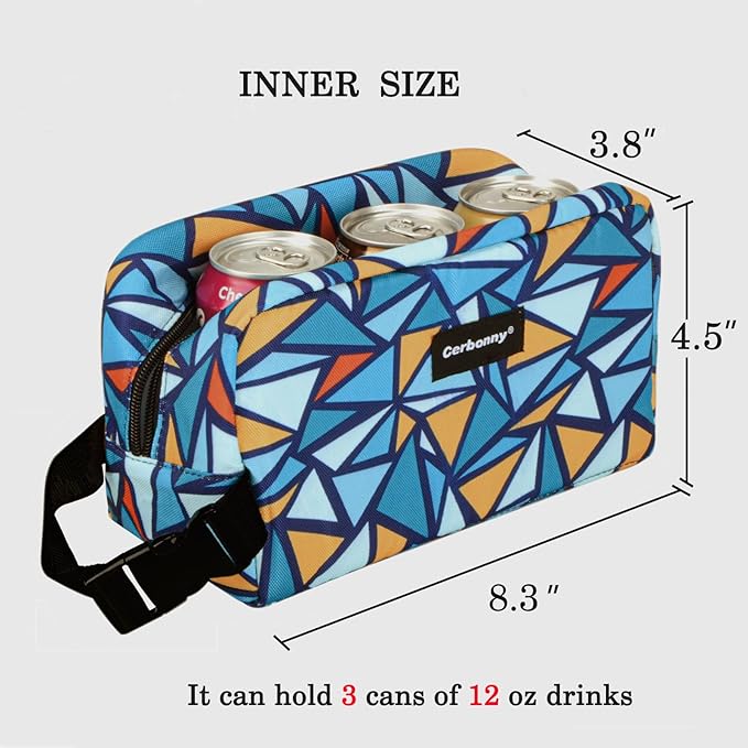 Freezable Lunch Bag,Freezable Snack Bag,Mini Cooler Bag for Travel/Work/School,Small Insulated Bag,Small Cooler Lunch Box with Ice Packs,Insulated Snack Bag,Freezable Snack Box with Handle Buckle