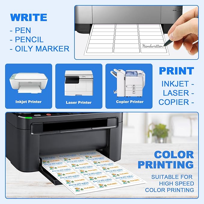 15000 30 Per Sheet Self Adhesive 1" x 2-5/8" Address Shipping Labels for Laser & Inkjet Printers - 500 Sheets, 30 Per Labels Per Page, 30 up Labels
