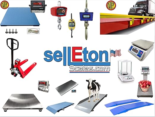 SellEton SL-5x7-2.5K-NN 60" x 84" Heavy-Duty, Industrial Floor Scale, Metal Indicator | 2,500 lbs x 0.5 lb