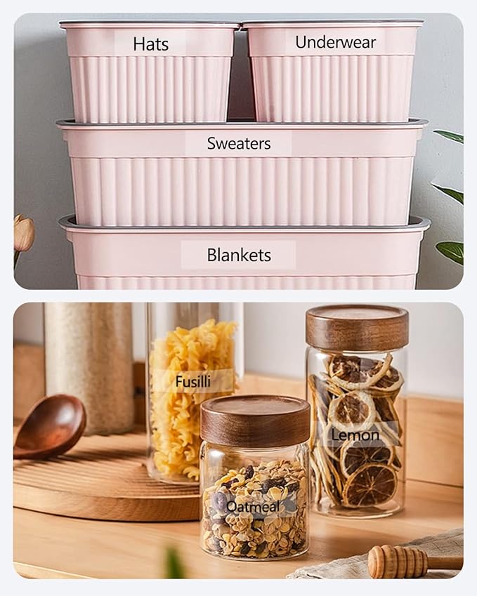 36mm Laminated Clear Label Tape, Black on Clear, 1 1/2" x 26.2 Feet, 3-Pack, Compatible with Brother P Touch Label Maker TZe-161 TZe161