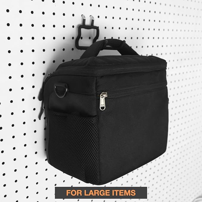 G.CORE 24-Pack Pegboard Hooks, 2" 4" Peg Board Tool Utility Hangers Fit 1/4" Pegboards, Heavy Duty Metal Shelving Brackets, Wall Organizers and Storage for Craft Room Garage Workbench Office (Black)