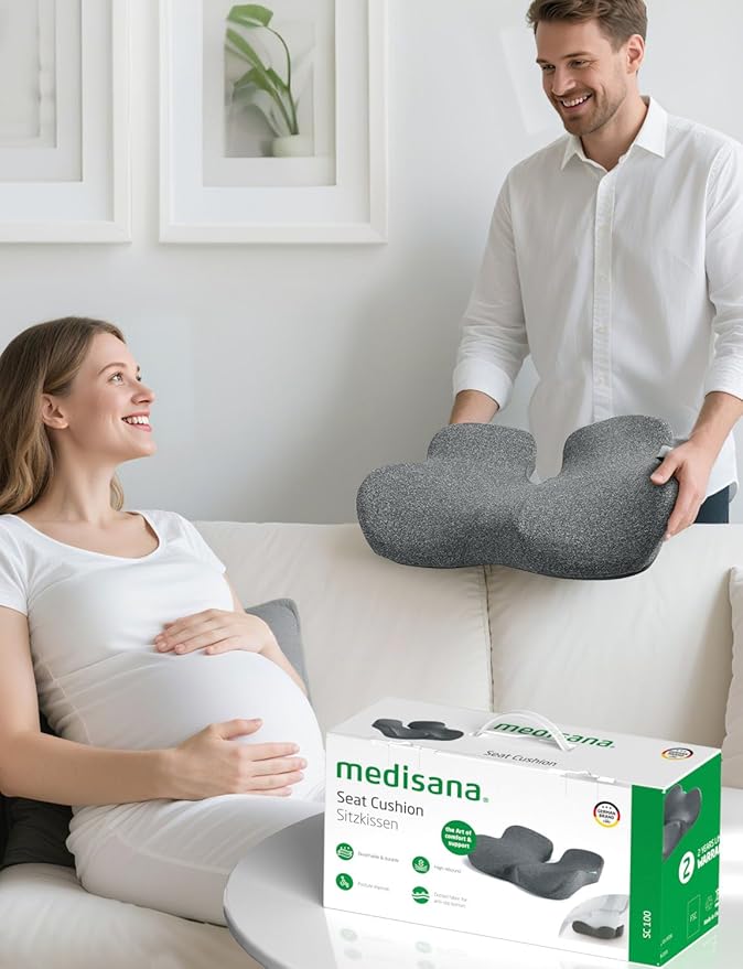 Seat Cushion - SC 100 Seat Cushions for Office Chairs, Car Seat, Wheelchair - Sciatica & Tailbone & Coccyx Pain Relief Pillow for Driver Sedentary People（Size:17 * 14.6 * 3.54 in）