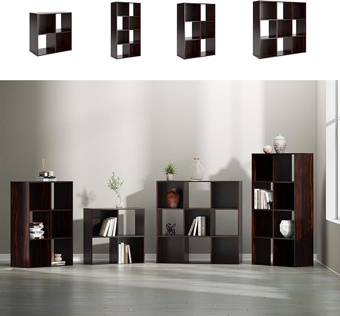 Signature Design by Ashley Glosmount 4 Cube Storage Organizer or Bookcase, Cherry & Light Brown