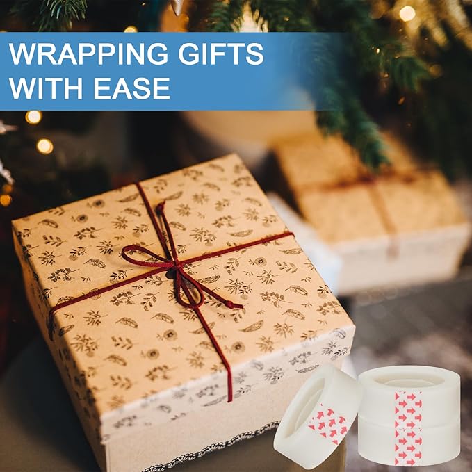 Beieverluck 48 Rolls Invisible Tape Refill 3/4 Inch X 1000 Inches Matte Tape for Dispenser Refill 1 Inch Core Magic Tape for Office Home School Supplies Correction Labeling Gift Wrapping Tape Roll