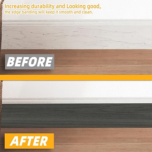 GSCIT Club Dark Walnut Wallpaper, 2.4 inch X 15ft Self Adhesive Wood Grain Repair Tape Dark Walnut Repair Patch for Tables, Chairs, Baseboards, Doors, Windows, Floors, Handicraft DIY.