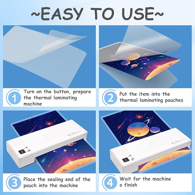 [3mil 100 Pack] InpourPack Laminating Pouches, 3 Mil Clear Thermal Laminating Pouches 9 x 11.5 Inch Laminating Sheets for Laminator, Holds 8.5 x 11 Inch Sheets