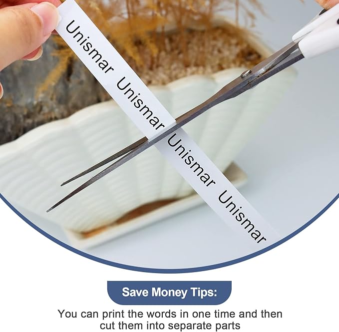 Unismar 40-Pack Compatible for Brother Black on White 12mm Label Tape Replacement for Ptouch PTD200 PTD202 PTD210 PTD600 PTD400 PTH100 PTH110 PT1280 Label Printer 26.2Ft(8m)