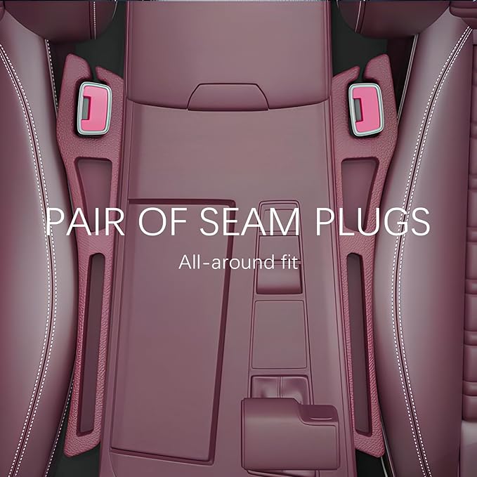 2PCS Car Seat Gap Filler Organizer,2 in 1 Car Gap Filler with Fill and Storage Function for Storing Phones Keys Cards,Universal Multifunctional No Drop Seat Guard for Cars (Red)