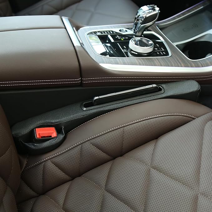 Car Accessories,Car Gap Plug,Car Seat Gap Prevent Small Items from Falling,2 Combinations of Main and Passenger Seats Universal.(Black)
