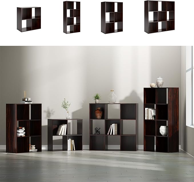 Signature Design by Ashley Glosmount 9 Cube Storage Organizer or Bookcase, Cherry & Light Brown