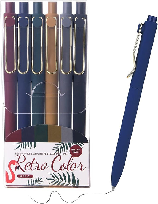 WY WENYUAN Black Pens, Fine Point Smooth Writing Personalized Ballpoint Pens Bulk, Flair Teacher Pen, Black Ink 1.0 mm Journaling Pen, Aesthetic Gift School Office Supplies for Note Taking