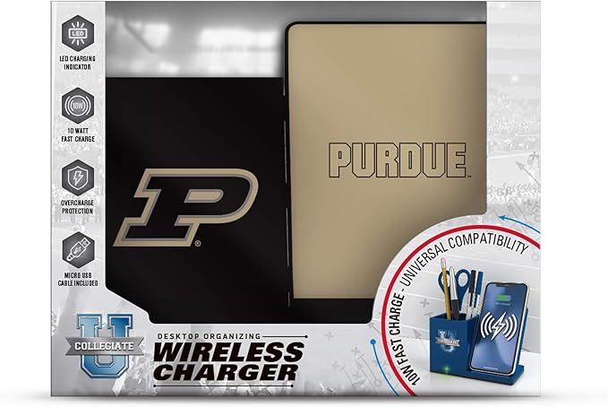 SOAR NCAA Unisex Cell Phone Wireless Charging Stand and Desktop Organizer