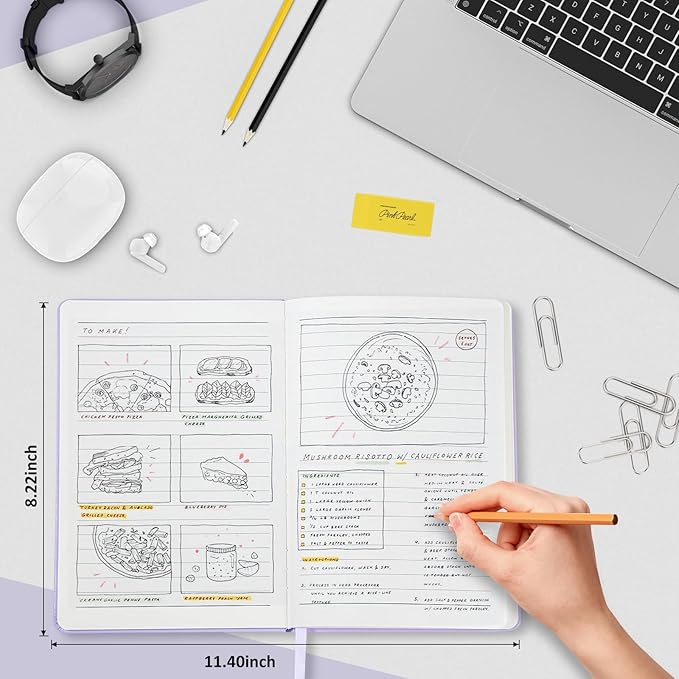 Lined Journal Notebook for Women Men, 200 Pages A5 Hardcover Leather Journals for Writing,Travel,School,Office,Work,Business,College Ruled Notebooks for Note Taking, Diary Notepad 5.7"×8.3"(Purple)