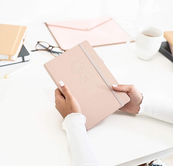 Dotted Journal – A5 Dotted Notebook with Bleedproof 160gsm Paper, Hardcover, Lay-Flat Design – Dot Grid Journal for Writing, Planning, Sketching & More