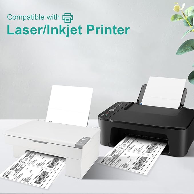 MFLABEL Half Sheet Label Laser/Ink Jet USPS UPS FedEx Shipping Label 8.5 x 11 Inches Packaging Labels, Address Labels for Laser & Inkjet Printers, 3000 Count(1500 Sheets)