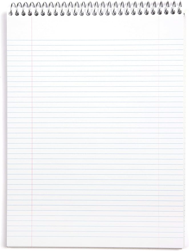 Mintra Office TOP BOUND Durable Spiral Notebooks (Teal, College Ruled 3pk)