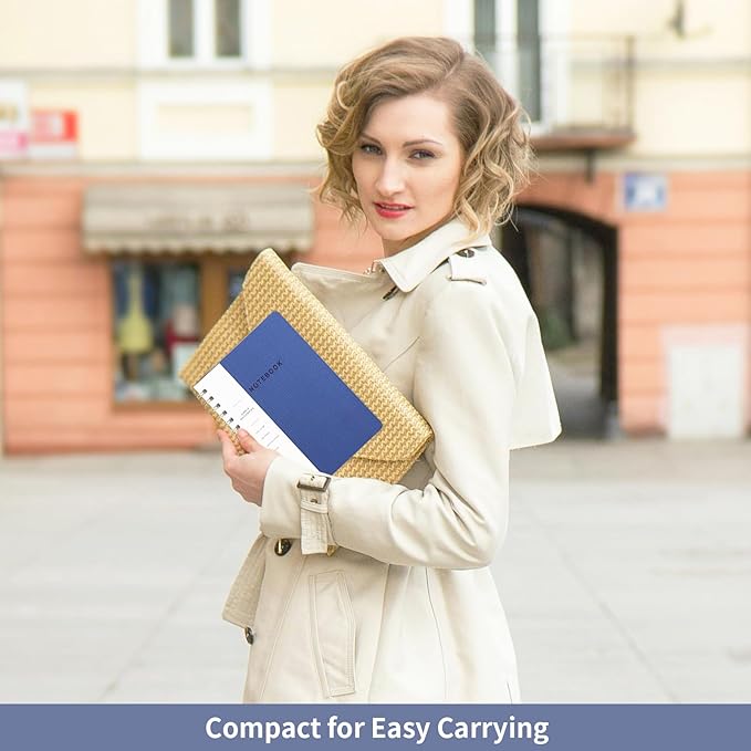 Lined Spiral Notebook College Ruled A5 Journal Book for Note Taking, 160 Pages Writing Journal for Office and Home School Supplies 5.75x8.125 inch - Navy Blue