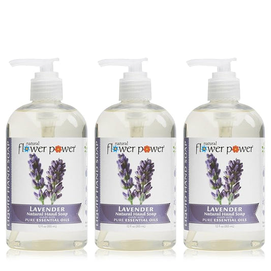 Liquid Hand Soap – Plant-Derived and Bio-Based Formula – Sulfate-Free, pH-Balanced, Vegan 3 Pack – Lavender – 3 x 12 oz