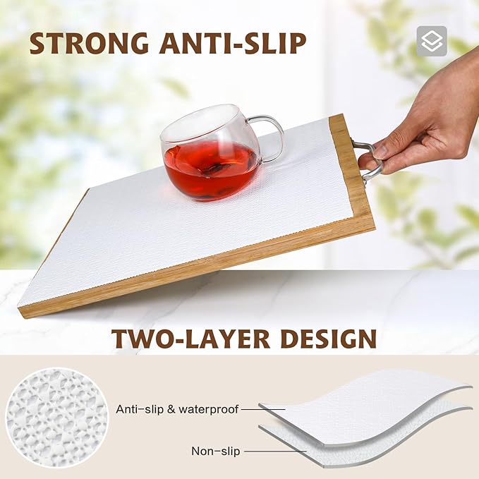 Shelf Liners for Kitchen Cabinets Non Adhesive Drawer Liner 17in x 30FT Pure White Thickened Shelf Liner Strong Non-Slip Easy to Clean for Tool Box Refrigerator with Knife and Tape Measure