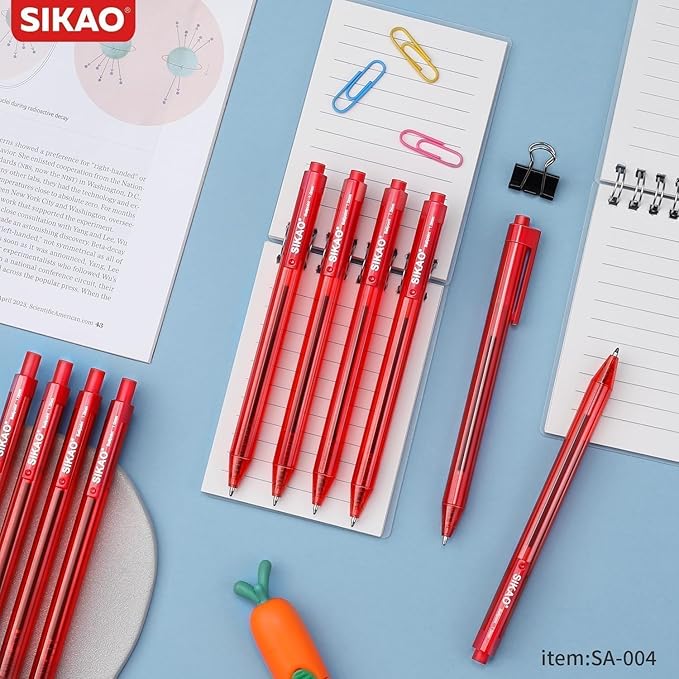 Red Pens | 16 Pack Retractable Ballpoint Pens Multipack | Red Ink Medium Point 1.0mm | Smooth Writing Ball Point Pens | School Office Supplies(Red Ink)