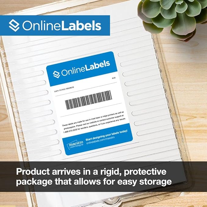 8.5 x 5.5 Half-Sheet Shipping Labels - Permanent, White Matte - for FBA, FedEx, UPS - Pack of 4,000 Labels, 2,000 Sheets - Inkjet/Laser Printers - Online Labels