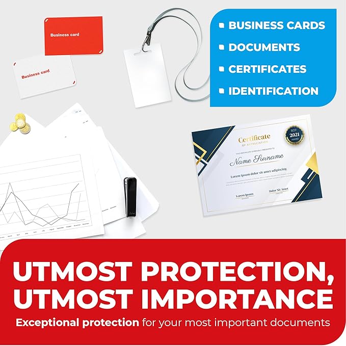 5MIL Thermal Laminating Sheets (100 Count) 9x11.5 inch, Letter Size Dry-Erase Friendly Laminating Pouches, Compatible with Laminators, Crystal Clear Laminated Finish