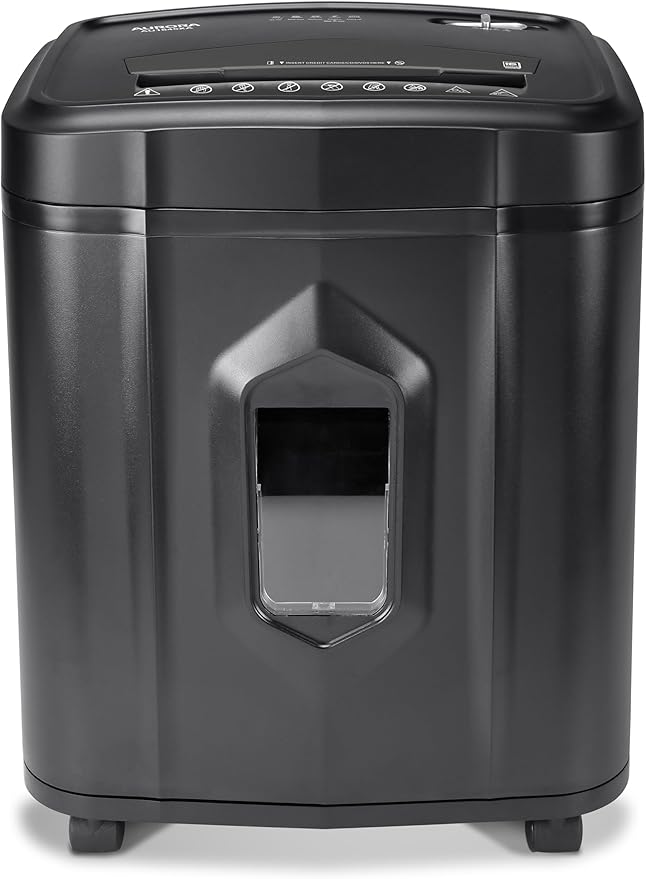 Aurora AU1645XA 16-Sheet Cross-Cut Paper and CD/Credit Card Shredder/5-Gallon Pullout Basket/ 30 Minutes Run Time