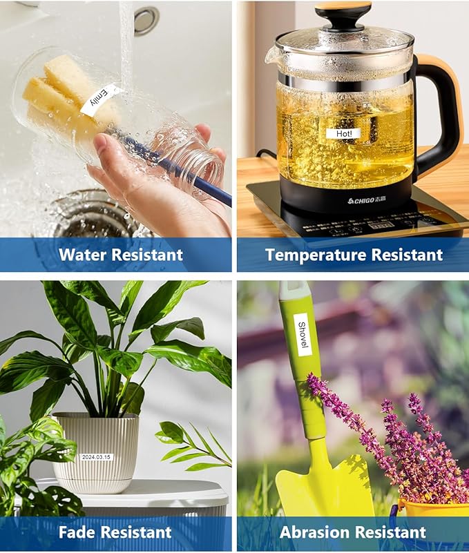 TZe-2312PK Tape 12mm 0.47" Label Maker Tape Laminated Black on White 1/2 Inch Replacement for TZe-231 TZe231 TZ-231 Label Tape Refills for PT-H110 D210 D220 D400 D600 PT-H103W, 2-Pack