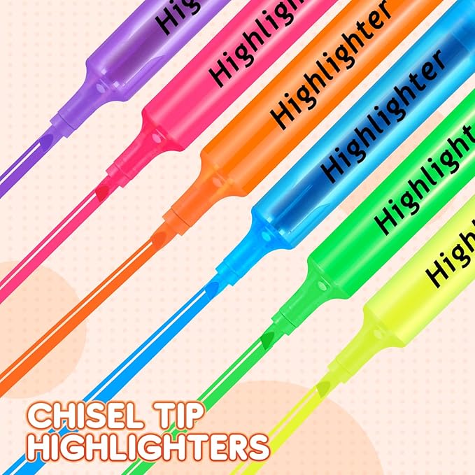 Qilery 72 Pack Highlighters Bulk, Tank Style Chisel Tip Highlighters Markers Quick Drying for Kids and Adult Coloring, Classroom Home Office School Supplies (Orange)
