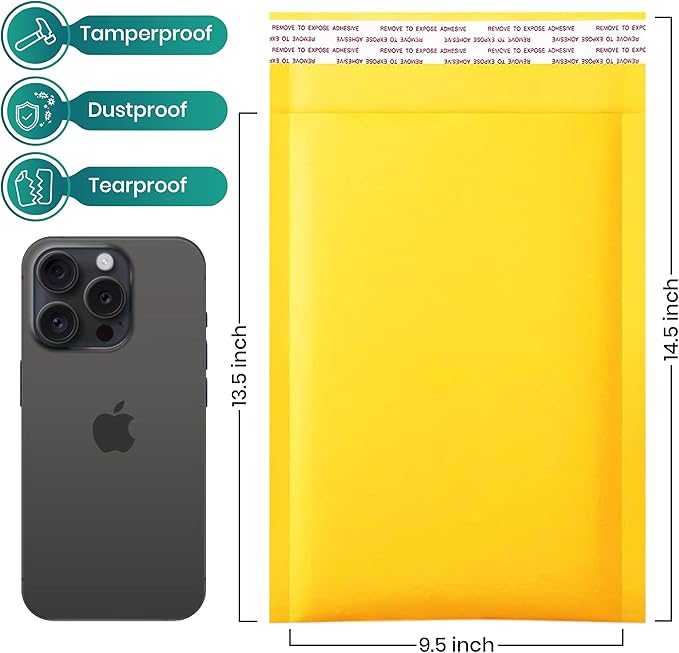 Levex - #4 9.5" x 14.5 [50 Pack) Kraft Bubble Mailers, Padded Envelope Mailers, Packing Envelope & Mailing Bags for Shipping