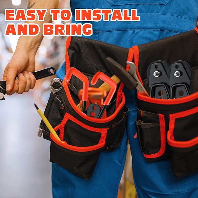 Landhoow Large Magnetic Hooks Heavy Duty Garage Magnet Hooks Strong Storage Utility Magnetic Hangers with Anti Slip Rubber Coating for Indoor and Outdoor Hanging(Orange,18 Pcs)