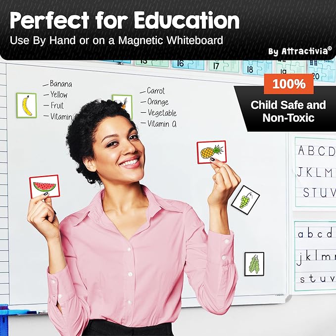 Dry Erase Magnetic Labels 2.8 x 1.8 in, Color Borders, Small Dry Erase Magnets, 40-Pack, White Erasable Write-On All-Purpose Labels, for Office, Education, Home, Whiteboard