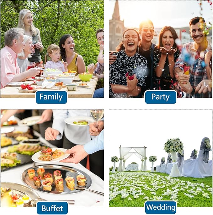 Chafing Dish for Buffet, 2 Pack Stainless Steel Chafing Servers Food Warmer Set with 8QT Half Size Food Pan for Kitchen Party Banquet Dining