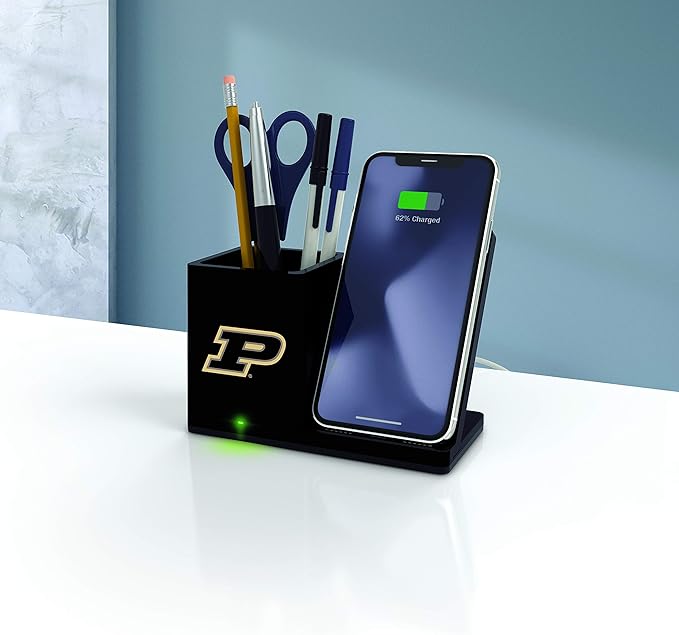 SOAR NCAA Unisex Cell Phone Wireless Charging Stand and Desktop Organizer