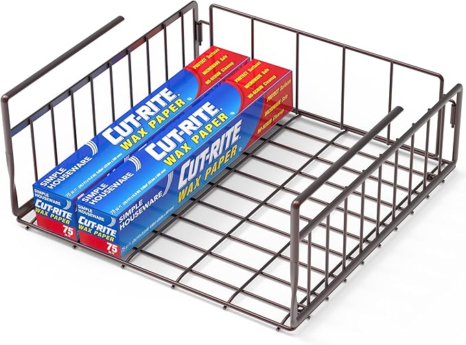 Simple Houseware Under Shelf Basket, Bronze