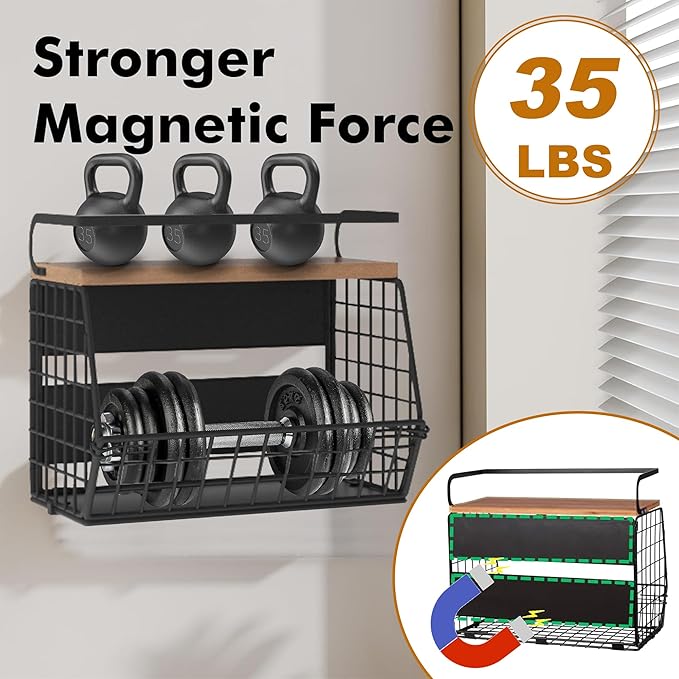 Magnetic Shelf for Fridge,Onion and Potato Spice Snacks Fruit and Vegetable Storage and Organizer,Wire Basket for Pantry,Kitchen Countertop,RV and Laundry