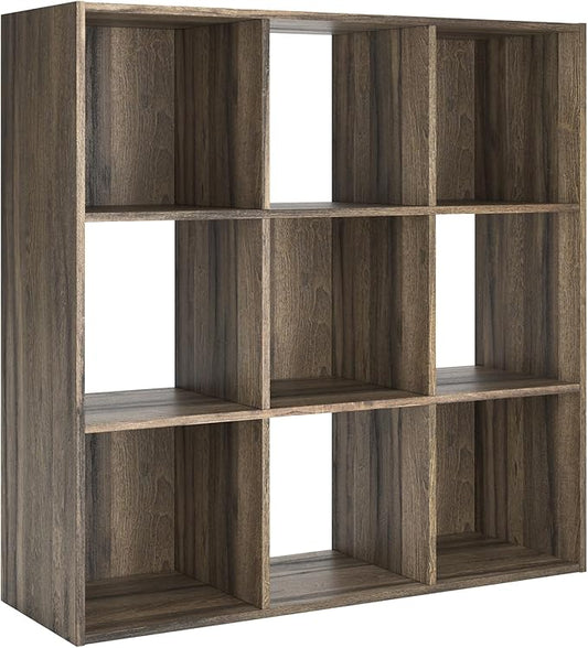 Signature Design by Ashley Shallifer 9 Cube Storage Organizer or Bookcase, Brown