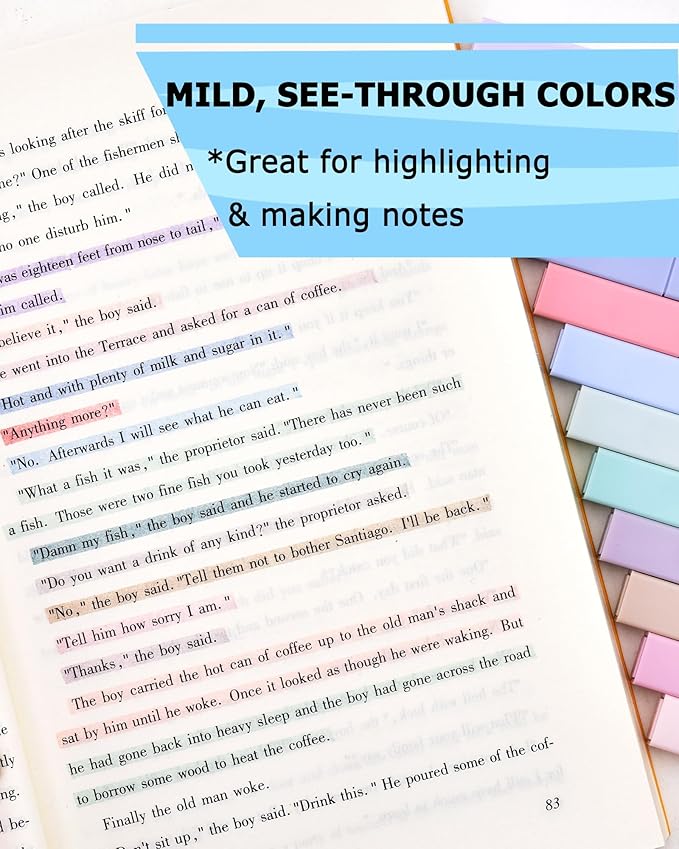 12 Packs Aesthetic Highlighters, Assorted Colors With Soft Chisel Tip,No Bleed Bible Highlighter Pastel, Cute Highlighters