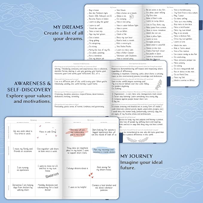 Legend Planner PRO – Deluxe Weekly & Monthly Life Planner to Increase Productivity and Hit Your Goals. Time Management Organizer Notebook – Undated – 7 x 10" Hardcover + Stickers – Mystic Blue