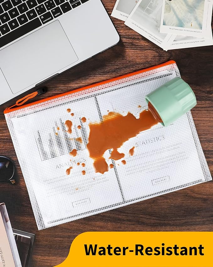 Smarpau 32pcs Zipper Pouch, 8 Sizes 8 Colors Mesh Zipper Pouches for Organizing, Waterproof Plastic Zipper Storage Bags for Board Game Storage, Travel, Office Supplies