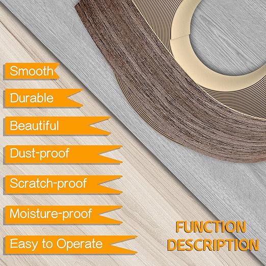 GSCIT Club Walnut Edge Banding, 2 inch x 25ft roll of Veneer Edge Banding Preglued Flexible, Real Wood Tape Banding