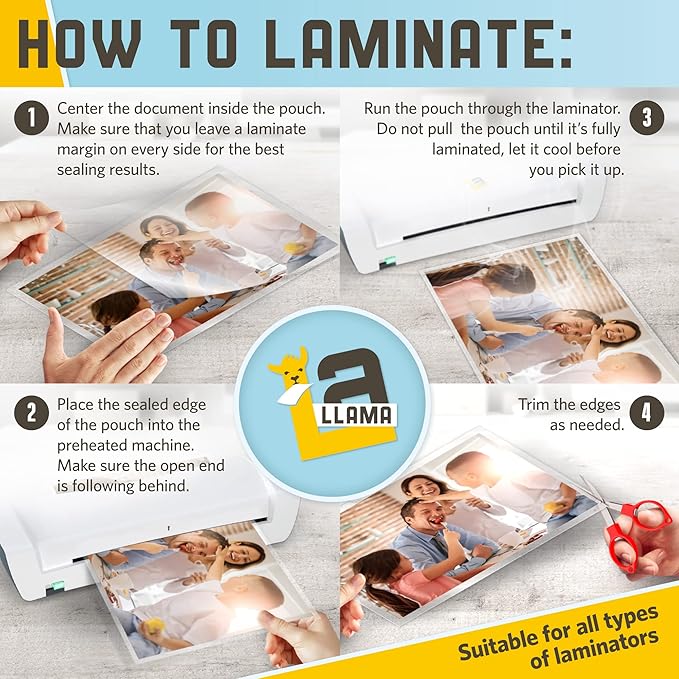 Matte Thermal Laminating Pouches, Matte Finish, 9 x 11.5 Inches, 5 Mil Thickness, 30 Pack, Fitted for Letter Size Laminating Sheets 8.5 x 11