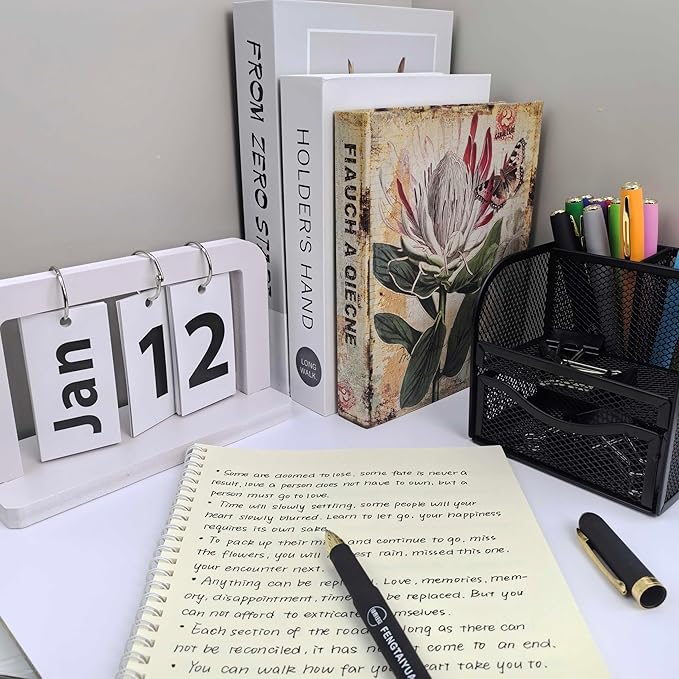 Fengtaiyuan 07P18Prox6, Gel Pens, Black Ink, FIne Point 0.7mm, Writting Pens, Smooth, 6 Pack (07P18Prox6)